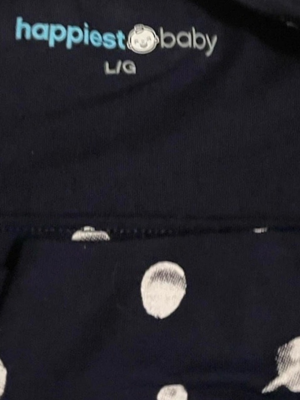 Happiest Baby Sleepea Swaddle Size Large Navy Blue/White Moon & Stars Theme - Picture 3 of 4